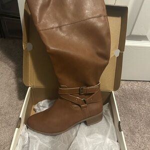 a.n.a Brown Knee-High Boots